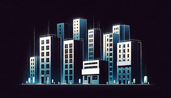 JPG 일러스트 부동산 주택 경고 사람없음 경제 떨어짐 위험 남색 하락 문제 붕괴 불안정 위기 국내일러스트 AI일러스트 AI콘텐츠 컬러 컨셉 건물 재산 파일형식