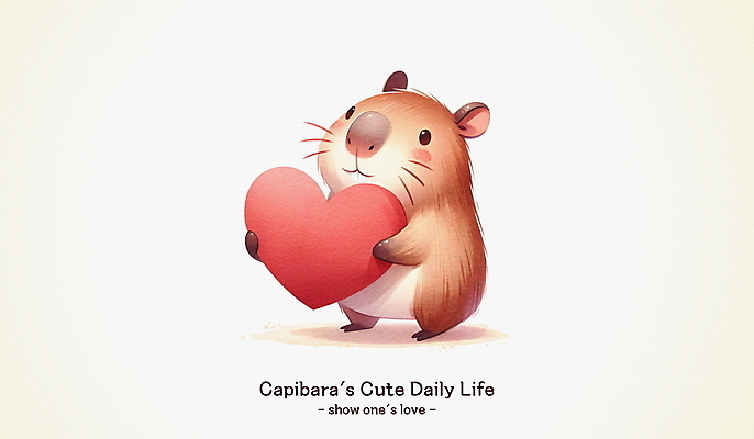 PSD 동물 캐릭터 백그라운드 일러스트 사랑 들기 타이포그라피 사람없음 일상 갈색 귀여움 기쁨 하트 주기 나눔 카피바라 일러캐릭터 모양 문자 감정 컬러 컨셉 모션 초식동물 라이프 설치류 파일형식