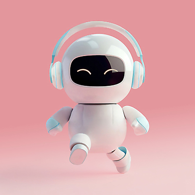 PSD 아이콘 캐릭터 분홍색 과학 미래 웃음 사람없음 3D아이콘 3D 헤드셋 로봇 디지털합성 첨단과학 편집소스 AI_인공지능 컬러 음향기기 컨셉 표정 헤드폰 파일형식