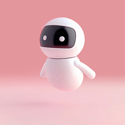 PSD 아이콘 캐릭터 분홍색 과학 미래 사람없음 3D아이콘 3D 귀여움 로봇 디지털합성 첨단과학 편집소스 AI_인공지능 컬러 컨셉 파일형식