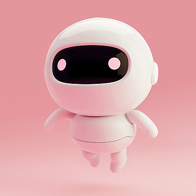 PSD 아이콘 캐릭터 분홍색 과학 미래 사람없음 3D아이콘 3D 귀여움 로봇 디지털합성 첨단과학 편집소스 AI_인공지능 컬러 컨셉 파일형식