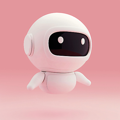 PSD 아이콘 캐릭터 분홍색 과학 미래 사람없음 3D아이콘 3D 귀여움 로봇 디지털합성 첨단과학 편집소스 AI_인공지능 컬러 컨셉 파일형식