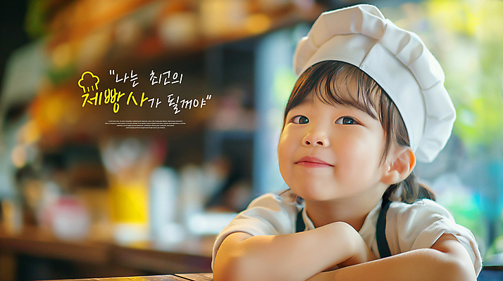 PSD 편집이미지 응시 여자 어린이 백그라운드 미래 요리사모자 한명 미소 소녀 상반신 타이포그라피 팔짱 기댐 앞치마 꿈 빵집 즐거움 빵모자 제빵사 의료성형뷰티 소녀한명만 이미지편집 직업 문자 모자_잡화 1 시선 감정 컨셉 모션 표정 사람 상점 요리사 여자한명만 소녀만 파일형식