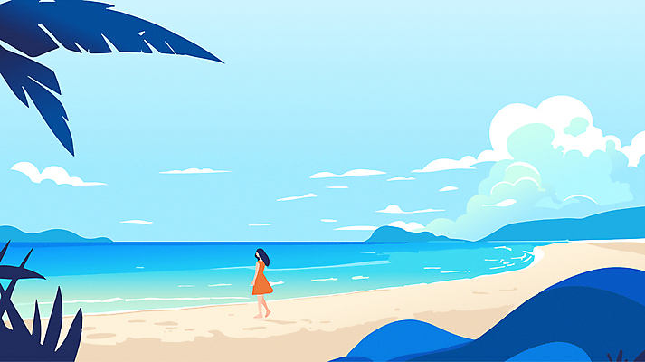 전신 구름 여자 백그라운드 잎 일러스트 하늘 산 한명 성인 파란색 여름휴가 모래사장 야자수 걷기 여름풍경 산책 시원함 구경 상쾌 감성 성인여자한명만 트로피컬아트 여름배경 국내일러스트 AI파일 자연요소 나무 식물 1 감정 바다 컬러 컨셉 모션 휴가 휴식 사람 풍경 그림 여자한명만 성인여자만 파일형식 벡터 여름_계절
