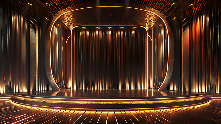 JPG 편집이미지 조명 실내 사람없음 인테리어 노란색 공연 무대 디지털합성 오페라 오페라극장 카피스페이스 편집실사 AI포토 AI콘텐츠 디자인 컬러 이벤트 내부 공백 극장 CG 파일형식