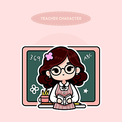 알파벳 영어 여자 꽃 안경 일러스트 한명 미소 웃음 들기 성인 책 빨간색 숫자 연필 교사 칠판 가르침 낙서 강의 교과서 연필꽂이 성인여자한명만 국내일러스트 AI파일 식물 직업 문자 1 잡화 교육 컬러 모션 문구용품 학용품 교재 표정 사람 필기구 여자한명만 성인여자만 파일형식 벡터