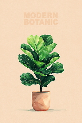 PSD 편집이미지 화분 사람없음 초록색 인테리어 모던 고무나무 베이지색 보테니컬아트 미니멀 이미지편집 나무 디자인 컬러 파일형식