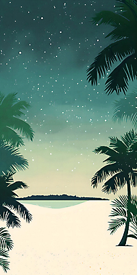 PSD 나무 모래 섬 일러스트 자연 하늘 휴식 나뭇잎 열대 산 풍경 해변 사람없음 초록색 물 여름 강 야자수 연못 풀 야간 카피스페이스 트로피컬아트 국내일러스트 자연요소 식물 계절 바다 컬러 컨셉 잎 공백 그림 생태계 파일형식