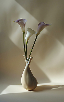 JPG 편집이미지 그림자 사람없음 빛 꽃병 공간 분위기 감성 칼라꽃 편집실사 AI포토 AI콘텐츠 꽃 컨셉 CG 파일형식