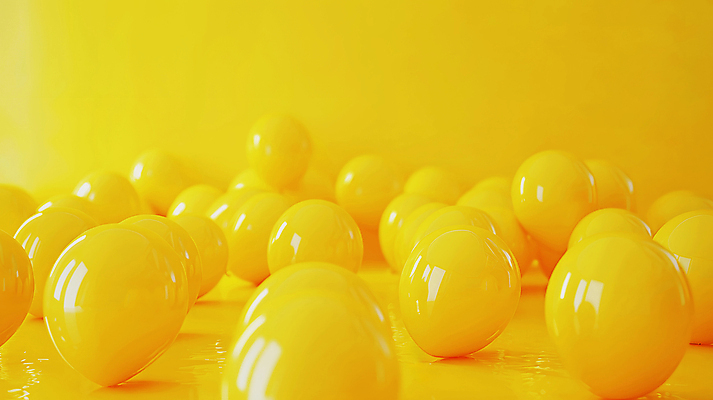 JPG 편집이미지 공 사람없음 반사 노란색 공간 질감 광 편집실사 AI포토 AI콘텐츠 컬러 CG 파일형식