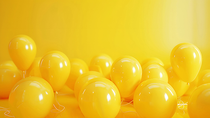JPG 편집이미지 공 사람없음 반사 노란색 공간 질감 풍선 광 편집실사 AI포토 AI콘텐츠 컬러 CG 파일형식