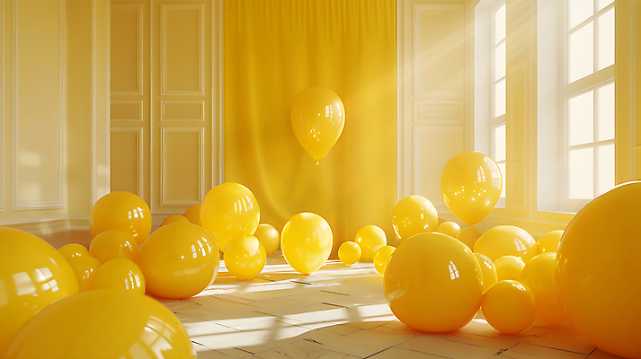 JPG 편집이미지 공 창문 그림자 사람없음 햇빛 반사 노란색 공간 질감 풍선 광 편집실사 AI포토 AI콘텐츠 컬러 태양 CG 파일형식