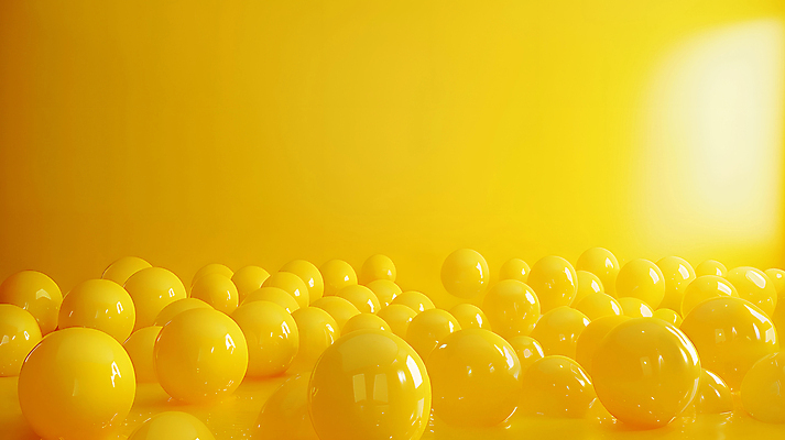 JPG 편집이미지 공 사람없음 반사 노란색 공간 질감 광 편집실사 AI포토 AI콘텐츠 컬러 CG 파일형식