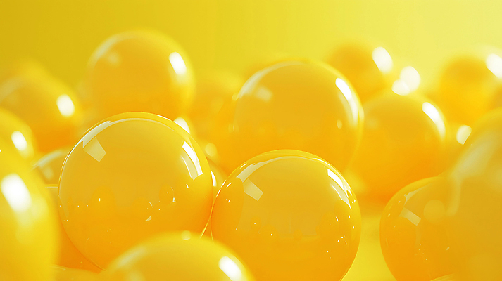 JPG 편집이미지 공 사람없음 반사 노란색 공간 질감 광 편집실사 AI포토 AI콘텐츠 컬러 CG 파일형식