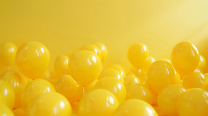 JPG 편집이미지 공 사람없음 반사 노란색 공간 질감 풍선 광 편집실사 AI포토 AI콘텐츠 컬러 CG 파일형식