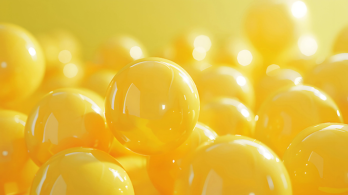 JPG 편집이미지 공 사람없음 반사 노란색 공간 질감 광 편집실사 AI포토 AI콘텐츠 컬러 CG 파일형식