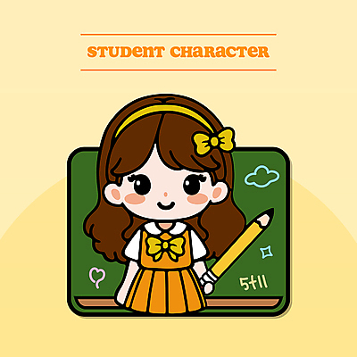 구름 캐릭터 학생 여학생 여자 교육 교복 리본 인물캐릭터 일러스트 청소년 청소년캐릭터 한명 미소 웃음 들기 상반신 숫자 연필 노란색 칠판 머리띠 계산 낙서 스마트 지우개 십대여자한명만 일러캐릭터 AI파일 자연요소 문자 1 옷 컬러 컨셉 장신구 모션 학용품 표정 사람 필기구 여자한명만 십대여자만 파일형식 벡터