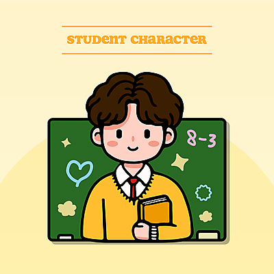 구름 캐릭터 학생 교육 남자 교복 남학생 인물캐릭터 일러스트 청소년캐릭터 한명 미소 웃음 들기 소년 상반신 책 숫자 노란색 칠판 하트 계산 낙서 스마트 교과서 지우개 분필 십대남자한명만 일러캐릭터 AI파일 자연요소 모양 문자 1 옷 어린이 컬러 컨셉 모션 청소년 학용품 교재 표정 사람 초크 남자한명만 십대남자만 파일형식 벡터