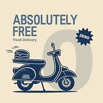 백그라운드 일러스트 타이포그라피 사람없음 파란색 스쿠터 운송업 햄버거 서비스 편리함 무료 신속배달 배달비 국내일러스트 AI파일 문자 산업 컬러 컨셉 패스트푸드 오토바이 배송 파일형식 벡터 비용