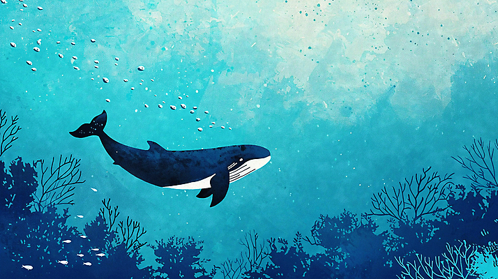 PSD 바다 백그라운드 일러스트 자연 어류 풍경 사람없음 물 파란색 바닷속 거품 물방울 해초 분위기 산호 고래 말미잘 국내일러스트 자연요소 컬러 컨셉 포유류 수중 수중동물 해조류 자포동물 생태계 파일형식