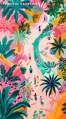 전신 PSD 여자 남자 수영복 분홍색 백그라운드 일러스트 휴식 수채화 수영장 풍경 여러명 성인 여름 여름휴가 야자수 선베드 감성 몬스테라 성인만 트로피컬아트 국내일러스트 나무 식물 옷 계절 컬러 다수 컨셉 의자 휴가 사람 그림 파일형식 여름_계절