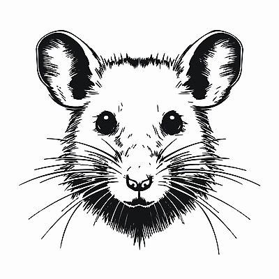 한마리 일러스트 사람없음 쥐 심볼 심플 국내일러스트 AI파일 1 설치류 파일형식 벡터