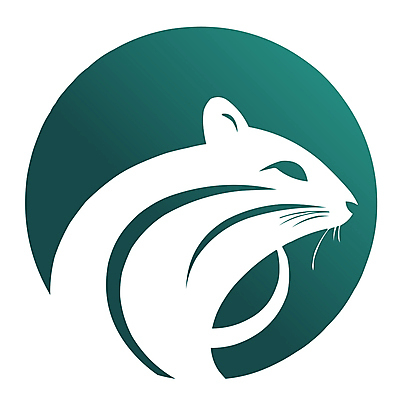 한마리 일러스트 추상 사람없음 흰색 쥐 심볼 청록색 국내일러스트 AI파일 1 컬러 무늬 설치류 파일형식 벡터