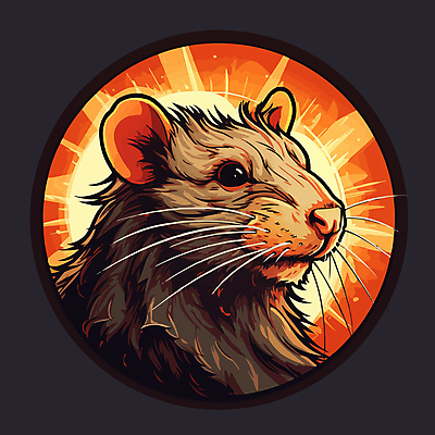 한마리 일러스트 사람없음 갈색 쥐 심볼 강렬 국내일러스트 AI파일 1 컬러 설치류 파일형식 벡터