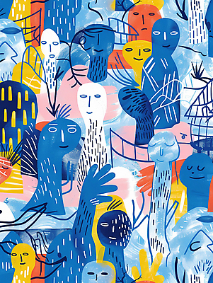 JPG 백그라운드 패턴 그래픽백그라운드 일러스트 사람모양 사람없음 파란색 다양 국내일러스트 AI일러스트 AI콘텐츠 모양 컬러 다수 무늬 그래픽 파일형식