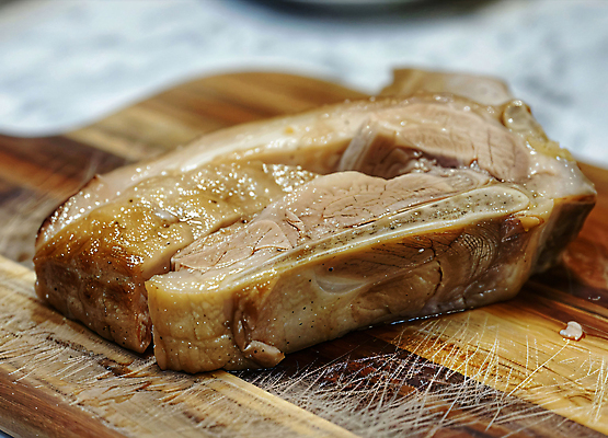 JPG 편집이미지 백그라운드 육류 돼지고기 사람없음 디지털합성 나무도마 수육 편집소스 편집실사 AI포토 AI콘텐츠 한식 식재료 도마 목재 CG 파일형식