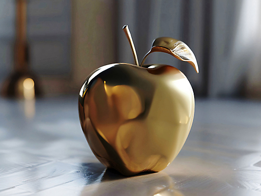 JPG 편집이미지 백그라운드 사람없음 금색 황금 사과 디지털합성 황금사과 편집소스 편집실사 AI포토 AI콘텐츠 컬러 과일 CG 파일형식