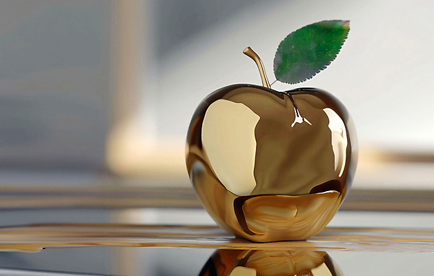 JPG 편집이미지 백그라운드 잎 사람없음 금색 황금 사과 디지털합성 황금사과 편집소스 편집실사 AI포토 AI콘텐츠 식물 컬러 과일 CG 파일형식