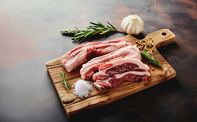 JPG 편집이미지 백그라운드 식재료 육류 돼지고기 사람없음 디지털합성 삼겹살 오겹살 편집소스 편집실사 AI포토 AI콘텐츠 CG 파일형식