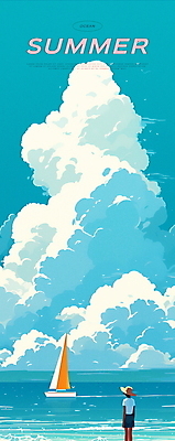 전신 PSD 구름 남자 바다 요트 일러스트 하늘 휴가 한명 성인 해변 사람없음 여름 파란색 여름휴가 성인남자한명만 국내일러스트 자연요소 1 계절 컬러 배_교통 사람 남자한명만 성인남자만 파일형식 여름_계절