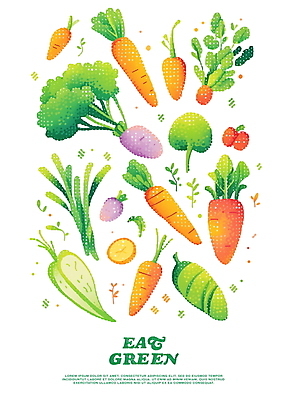 PSD 포스터 토마토 일러스트 고추 건강 사람없음 초록색 건강관리 주황색 당근 브로콜리 샐러리 국내일러스트 컬러 채소 뿌리채소 관리 파일형식