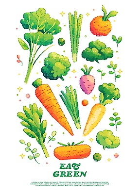 PSD 포스터 토마토 일러스트 고추 건강 사람없음 초록색 건강관리 주황색 당근 브로콜리 샐러리 국내일러스트 컬러 채소 뿌리채소 관리 파일형식