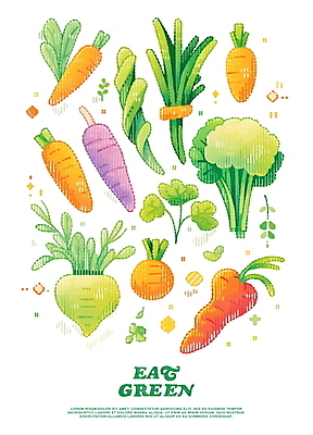 PSD 포스터 토마토 일러스트 고추 건강 사람없음 초록색 건강관리 주황색 당근 브로콜리 샐러리 국내일러스트 컬러 채소 뿌리채소 관리 파일형식