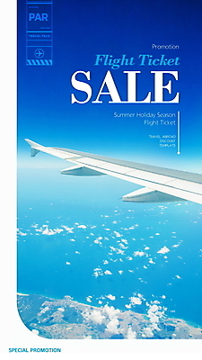PSD 구름 템플릿 해외 해외여행 여행 비행기 사람없음 파란색 세일 항공권 디지털합성 홍보물 비행기날개 편집소스 이미지템플릿 자연요소 컬러 항공교통 대중교통 티켓 파일형식