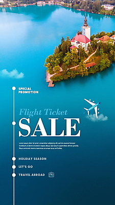 PSD 템플릿 해외 호수 섬 해외여행 여행 유럽건축 휴가 비행기 사람없음 세일 성 항공권 디지털합성 홍보물 편집소스 이미지템플릿 건축물 서양건축 항공교통 대중교통 티켓 파일형식