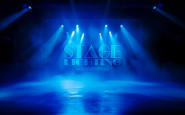 PSD 편집이미지 조명 사람없음 파란색 빛 공간 무대 무대장치 카피스페이스 이미지편집 컬러 공백 장비 파일형식