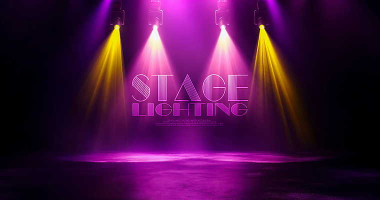 PSD 편집이미지 분홍색 조명 사람없음 빛 노란색 공간 무대 무대장치 카피스페이스 이미지편집 컬러 공백 장비 파일형식