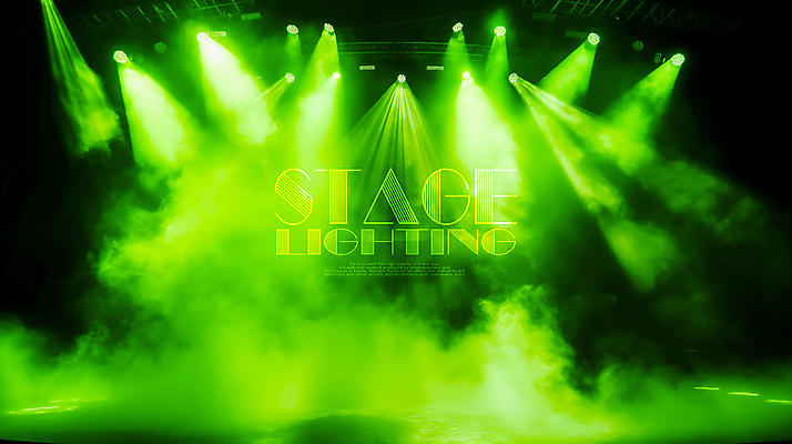 PSD 편집이미지 조명 사람없음 초록색 빛 공간 무대 연기 무대장치 카피스페이스 이미지편집 컬러 공백 장비 파일형식