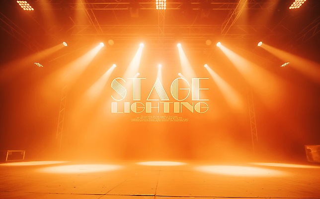 PSD 편집이미지 조명 사람없음 빛 주황색 공간 무대 무대장치 카피스페이스 이미지편집 컬러 공백 장비 파일형식