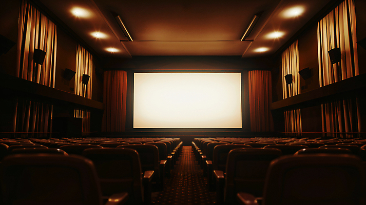 JPG 편집이미지 의자 사람없음 내부 스크린 스피커 영화관 영화 디지털합성 편집실사 AI포토 AI콘텐츠 음향기기 가구 문화예술 극장 CG 파일형식