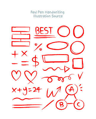 기호 영어 교육 화살표 선 일러스트 사람없음 빨간색 사각형 최고 원형 수학 체크표시 손그림 드로잉 수학기호 채점 국내일러스트 AI파일 도형 문자 컬러 교과목 미술 확인 성적 파일형식 벡터