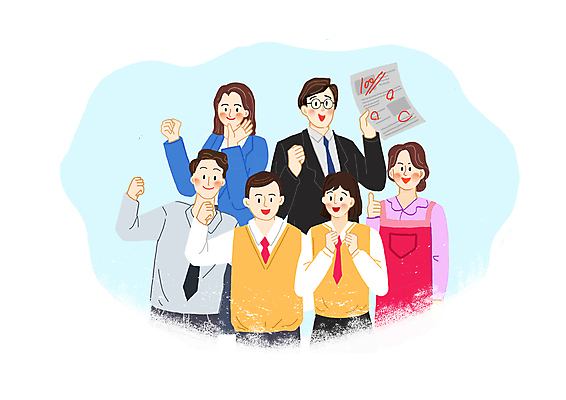 PSD 학생 여자 남자 교복 일러스트 청소년 엄마 함께함 들기 여러명 상반신 성인 파이팅 교사 아빠 시험지 따봉 소통 국내일러스트 직업 옷 다수 컨셉 가족 모션 사람 최고 파일형식