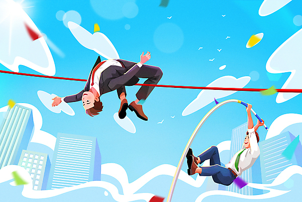 전신 PSD 구름 남자 일러스트 하늘 정장 빌딩 성인 야외 두명 햇빛 경쟁 직장인 비즈니스맨 역동적 꽃가루 장대높이뛰기 성인남자만 국내일러스트 자연요소 직업 옷 컨셉 비즈니스 사람 건물 태양 가루 육상스포츠 남자만 성인만 파일형식