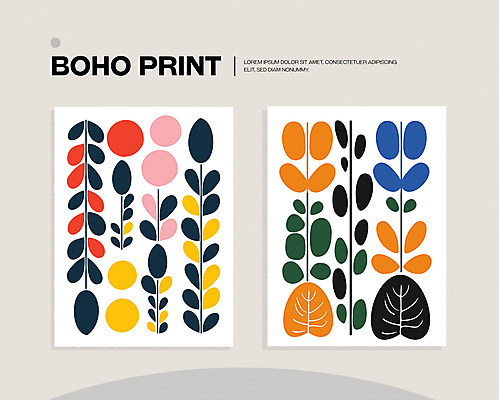 모양 꽃 포스터 패턴 일러스트 자연 나뭇잎 사람없음 컬러풀 인쇄 심플 미니멀 국내일러스트 AI파일 식물 컬러 잎 무늬 생태계 파일형식 벡터