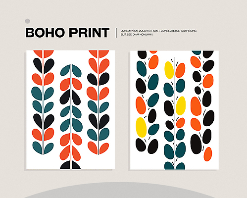 모양 꽃 포스터 패턴 일러스트 자연 나뭇잎 사람없음 컬러풀 인쇄 심플 미니멀 국내일러스트 AI파일 식물 컬러 잎 무늬 생태계 파일형식 벡터