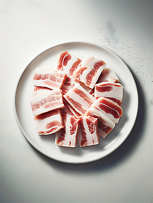 JPG 편집이미지 접시 백그라운드 돼지고기 사람없음 쌓기 가득함 디지털합성 삼겹살 편집소스 편집실사 AI포토 AI콘텐츠 식기 모션 육류 CG 파일형식